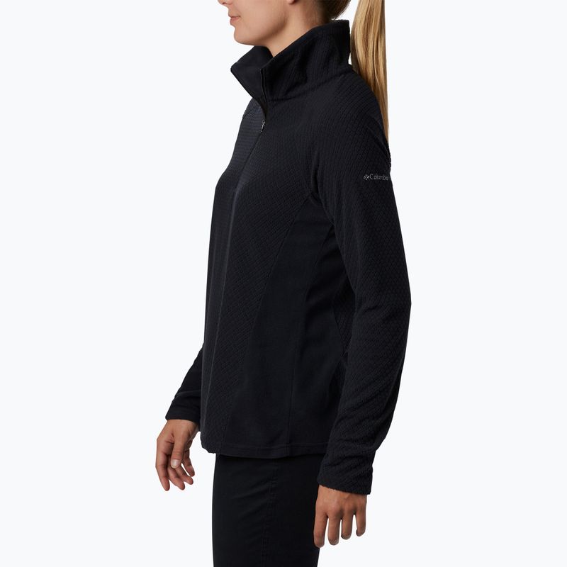 Felpa da trekking da donna Columbia Glacial IV 1/2 Zip nero 3