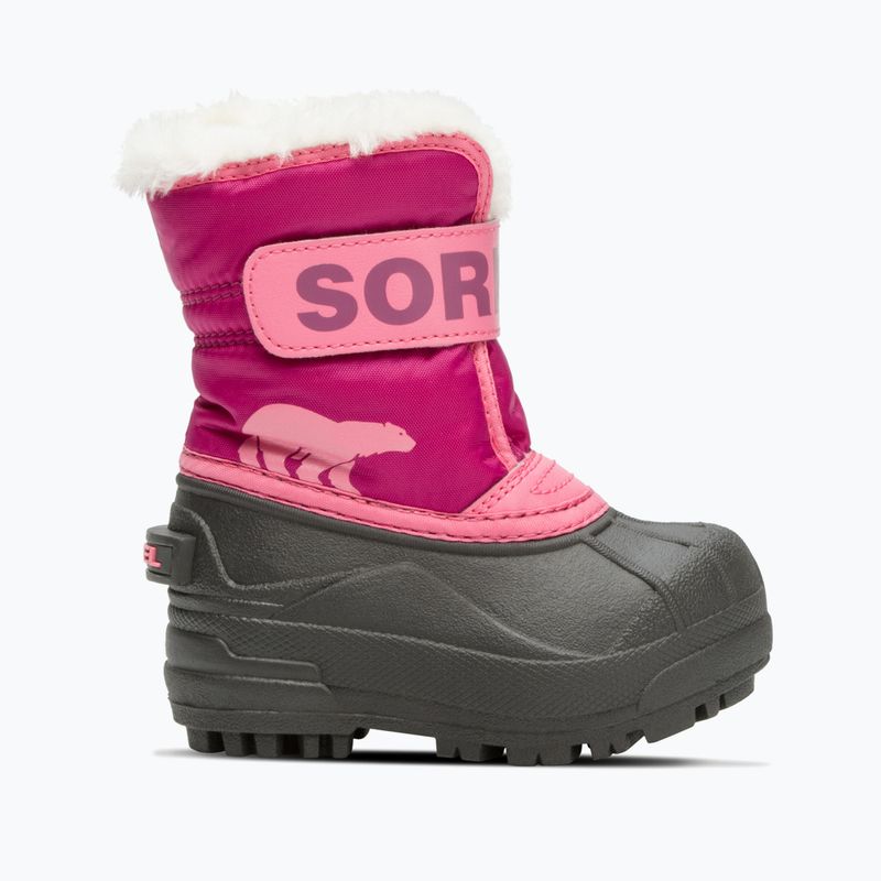 Sorel Snow Commander, stivali da neve per bambini, rosa tropicale e arancio scuro 7