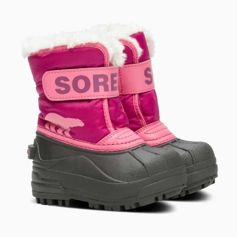 Sorel Snow Commander, stivali da neve per bambini, rosa tropicale e arancio scuro 9