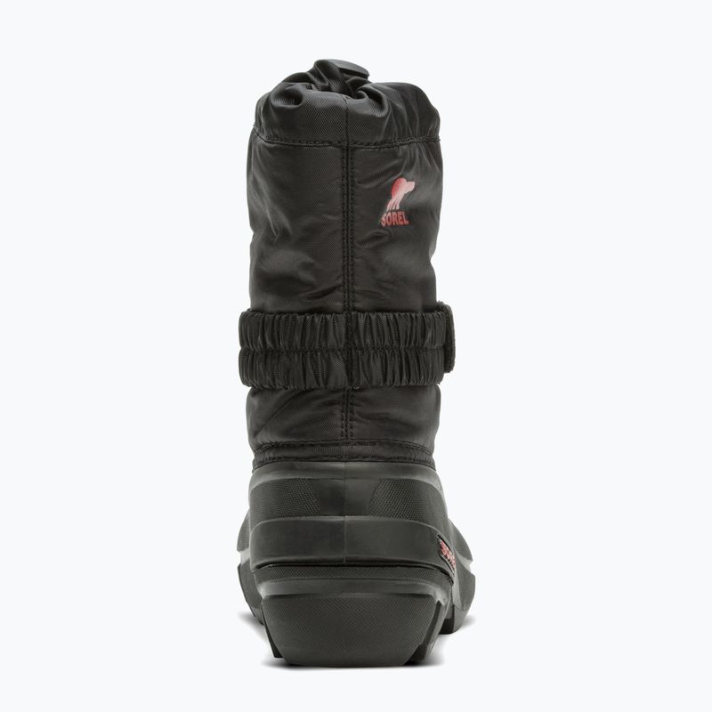 Sorel Flurry Dtv, stivali da neve per bambini, nero/rosso brillante 10