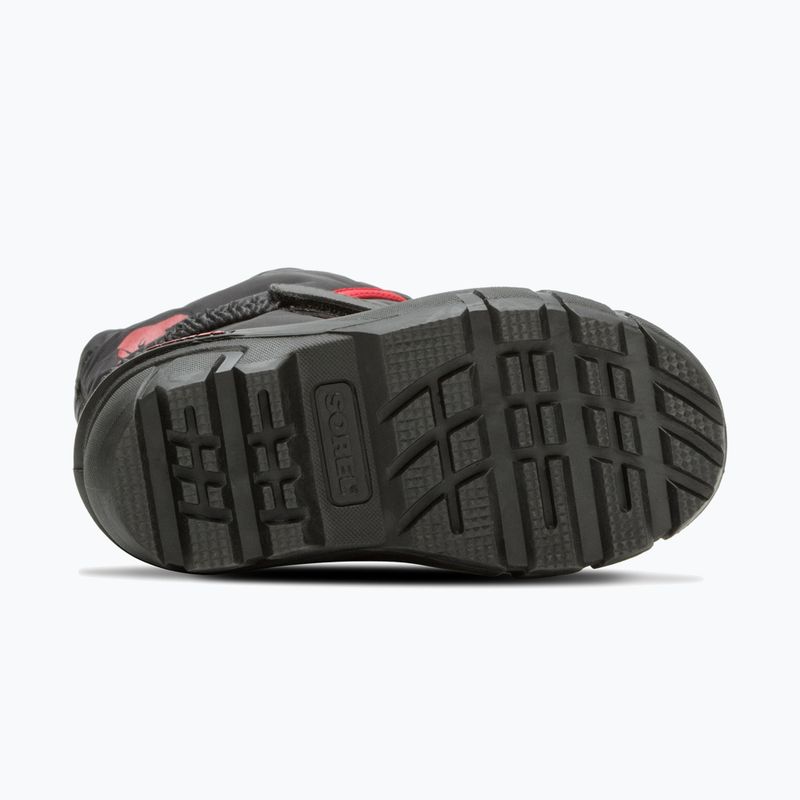 Sorel Flurry Dtv, stivali da neve per bambini, nero/rosso brillante 12