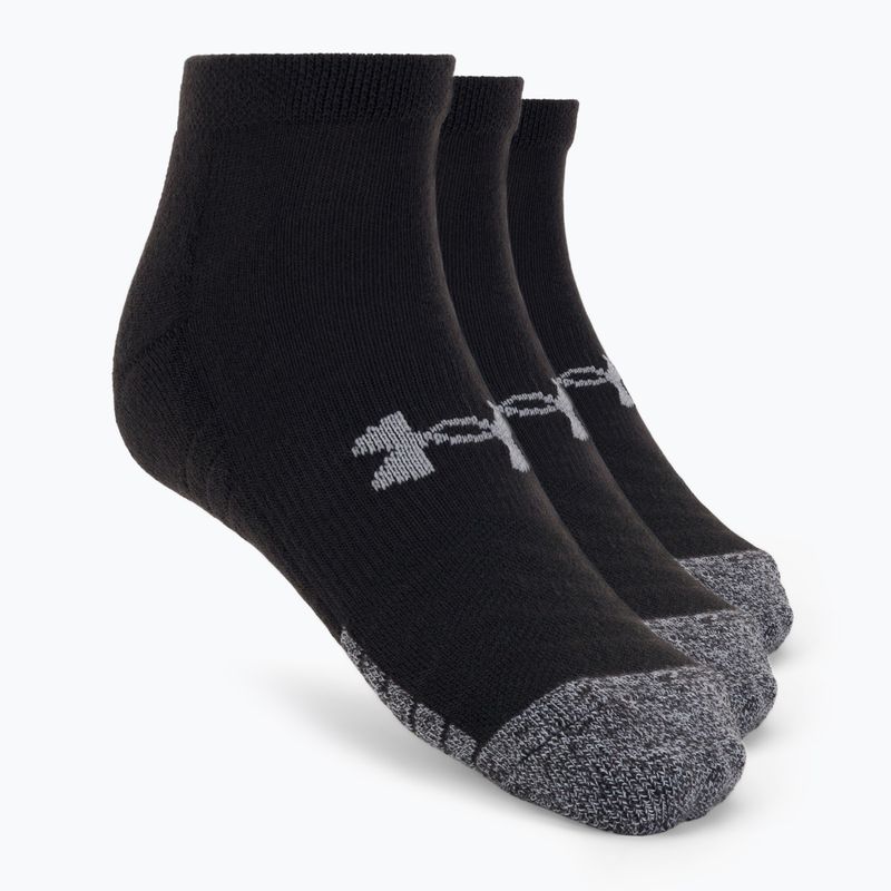 Calze Under Armour Heatgear Low Cut 3 paia nero/nero/acciaio