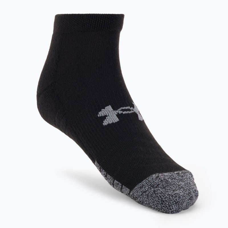 Calze Under Armour Heatgear Low Cut 3 paia nero/nero/acciaio 2