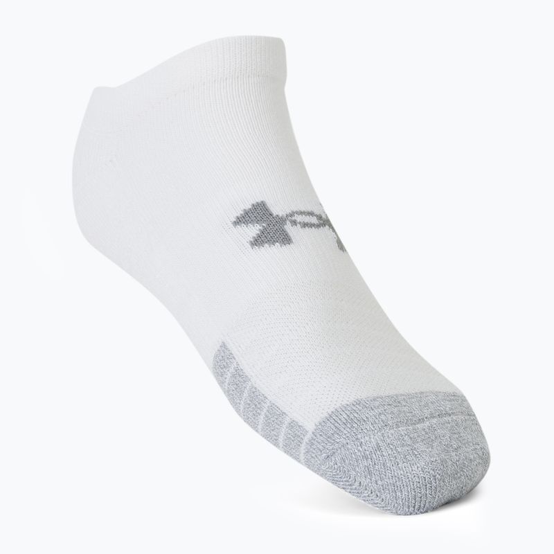 Calzini Under Armour UA Heatgear No Show 3 paia bianco/bianco/acciaio 2