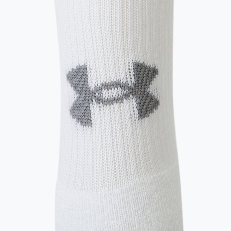 Under Armour Heatgear Crew 3 paia di calzini bianchi/bianchi/acciaio 4