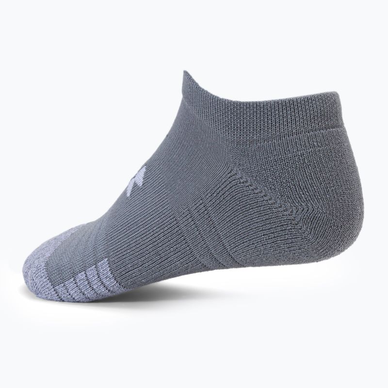 Calzini Under Armour UA Heatgear No Show 3 paia acciaio/bianco/bianco 3