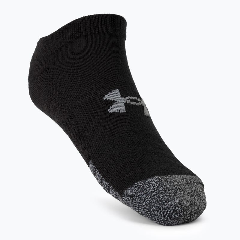Calze Under Armour UA Heatgear No Show 3 paia nero/nero/acciaio 2