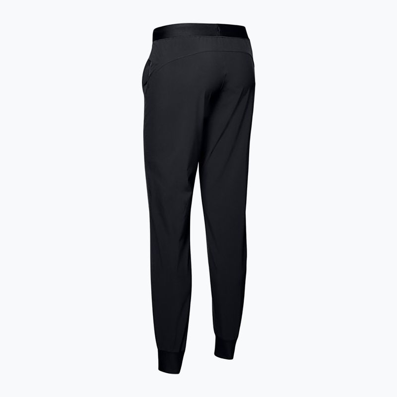 Pantaloni da allenamento da donna Under Armour Armour Sport Woven nero/argento metallico 4
