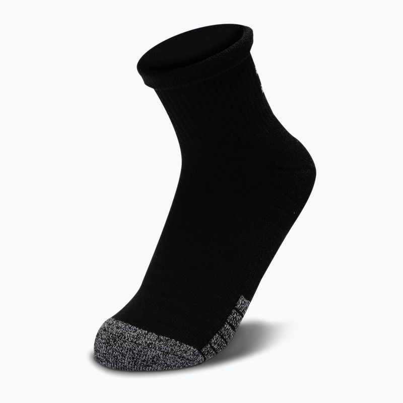 Calzini Under Armour Heatgear Quarter 3 paia nero/nero/acciaio