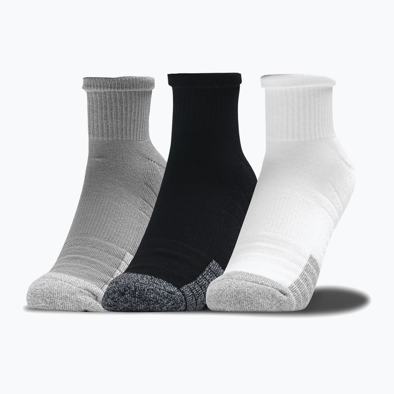 Calzini Under Armour Heatgear Quarter 3 paia acciaio/bianco/bianco