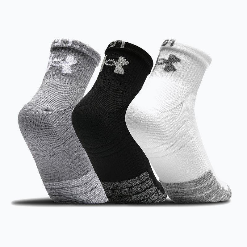 Calzini Under Armour Heatgear Quarter 3 paia acciaio/bianco/bianco 2