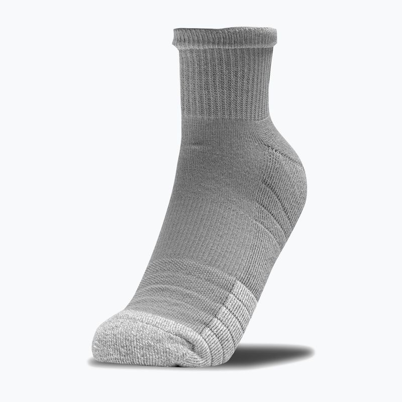 Calzini Under Armour Heatgear Quarter 3 paia acciaio/bianco/bianco 3