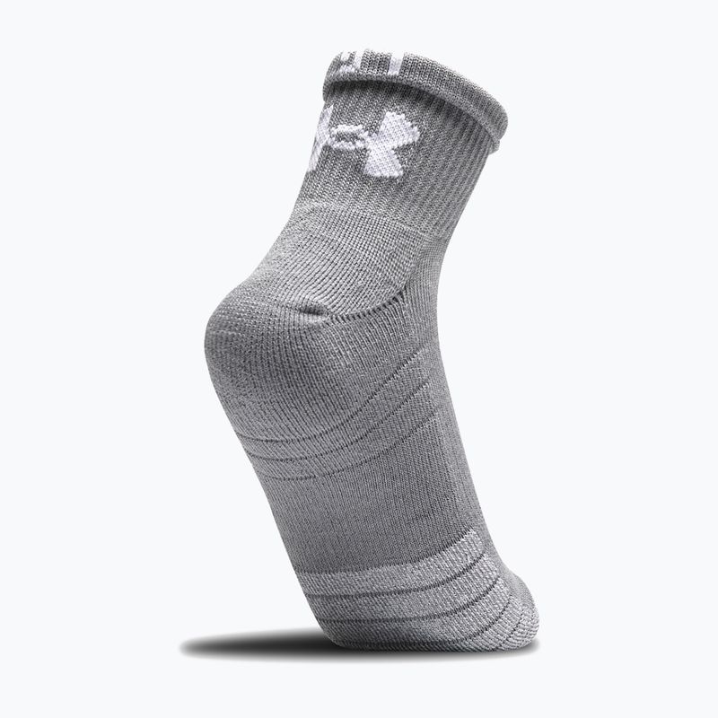 Calzini Under Armour Heatgear Quarter 3 paia acciaio/bianco/bianco 4