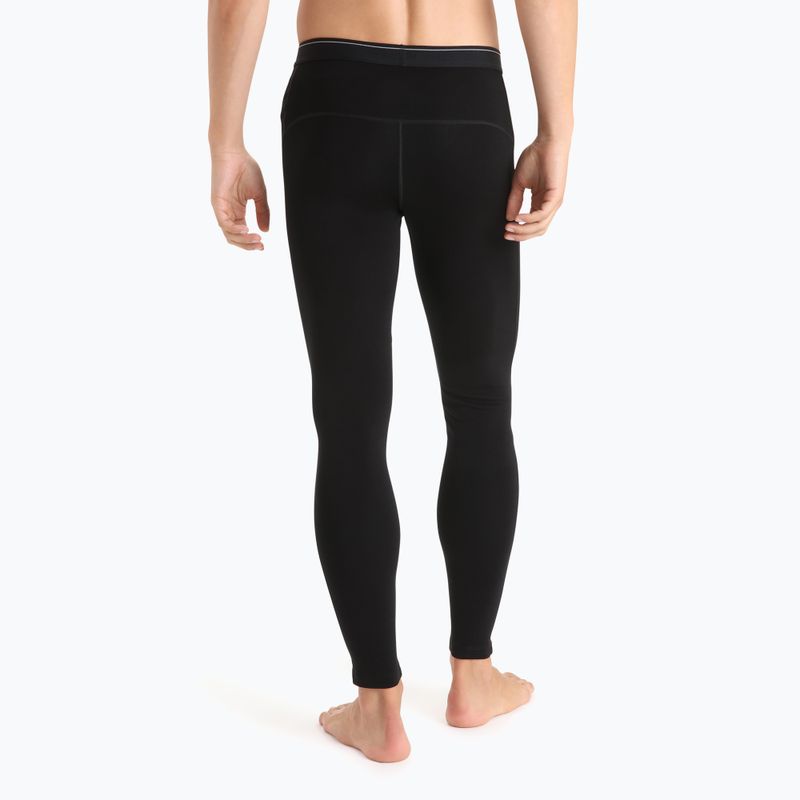 Pantaloni termici da uomo icebreaker Merino nero 3