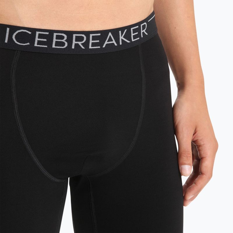 Pantaloni termici da uomo icebreaker Merino nero 4