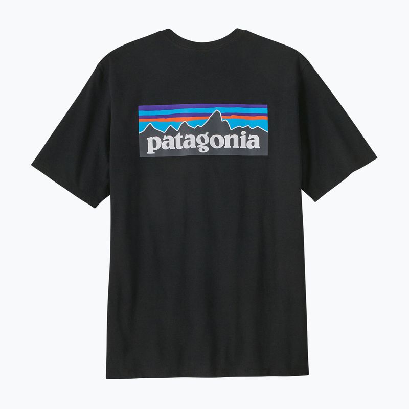 Maglietta da trekking Patagonia P-6 Logo Responsibili-Tee uomo nero 11