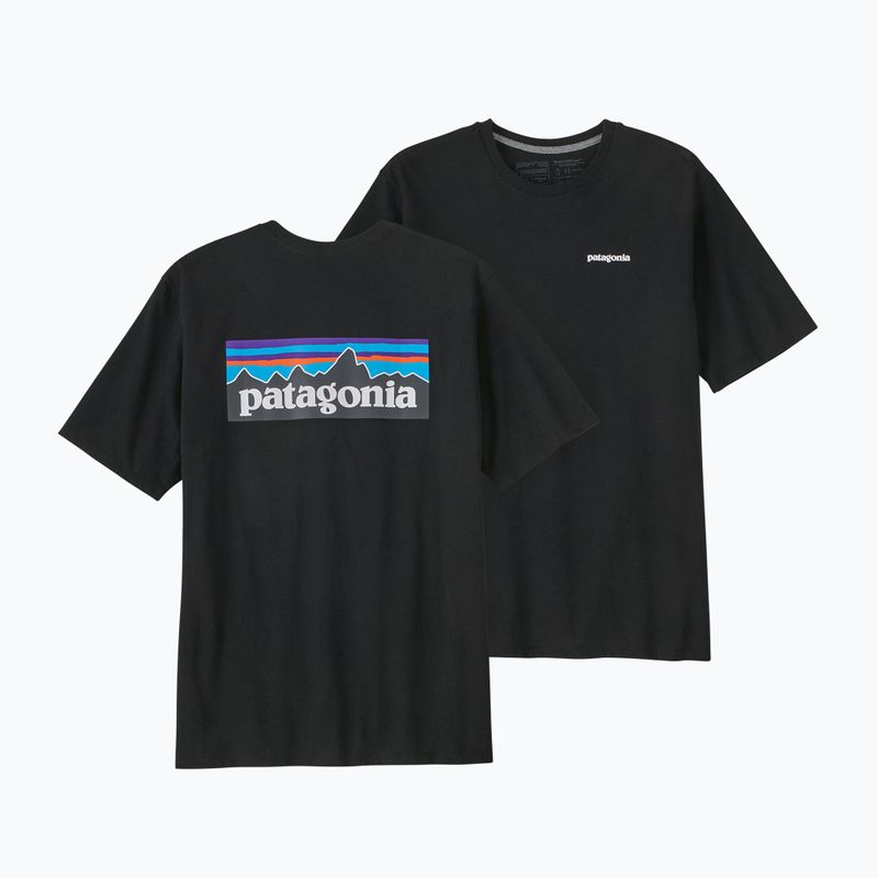 Maglietta da trekking Patagonia P-6 Logo Responsibili-Tee uomo nero 12