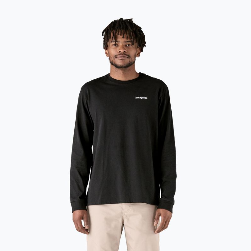 Patagonia P-6 Logo Responsibili trekking longsleeve uomo nero 2