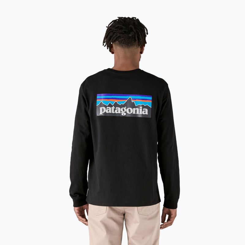 Patagonia P-6 Logo Responsibili trekking longsleeve uomo nero 5