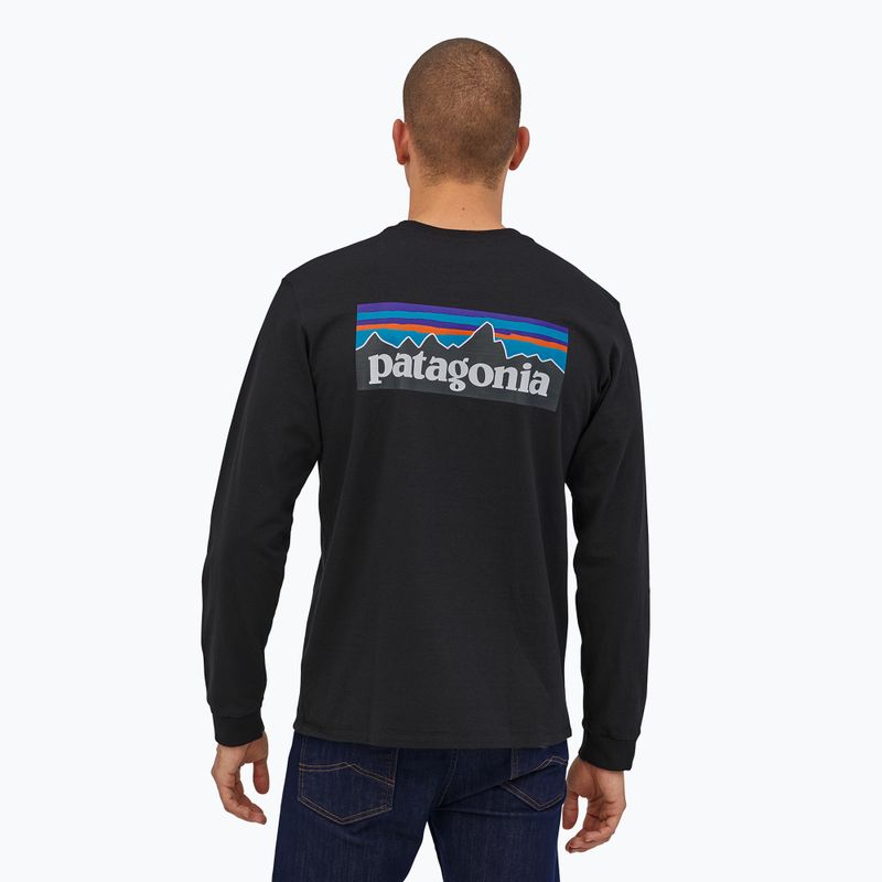 Patagonia P-6 Logo Responsibili trekking longsleeve uomo nero 2