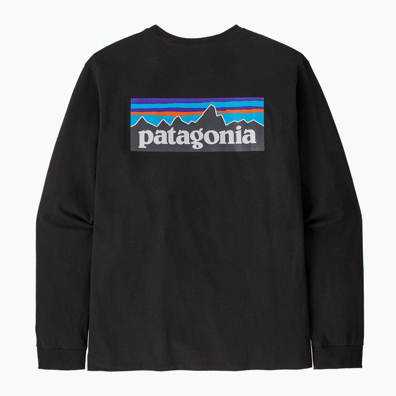 Patagonia P-6 Logo Responsibili trekking longsleeve uomo nero 5