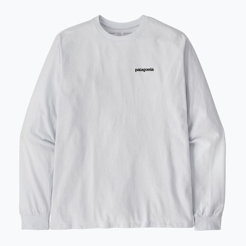 Patagonia P-6 Logo Responsibili Longsleeve uomo bianco 3