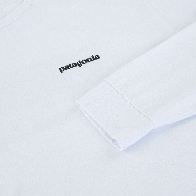 Patagonia P-6 Logo Responsibili Longsleeve uomo bianco 3