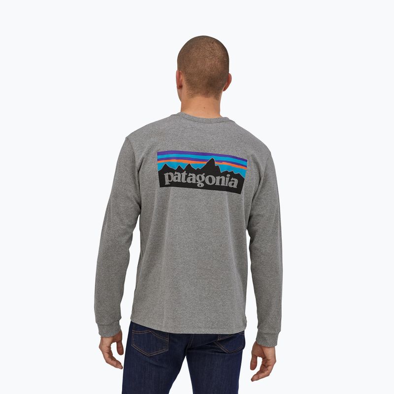 Patagonia P-6 Logo Responsibili gravel heather longsleeve da uomo 2