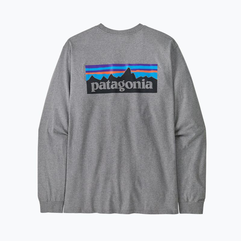 Patagonia P-6 Logo Responsibili gravel heather longsleeve da uomo 4