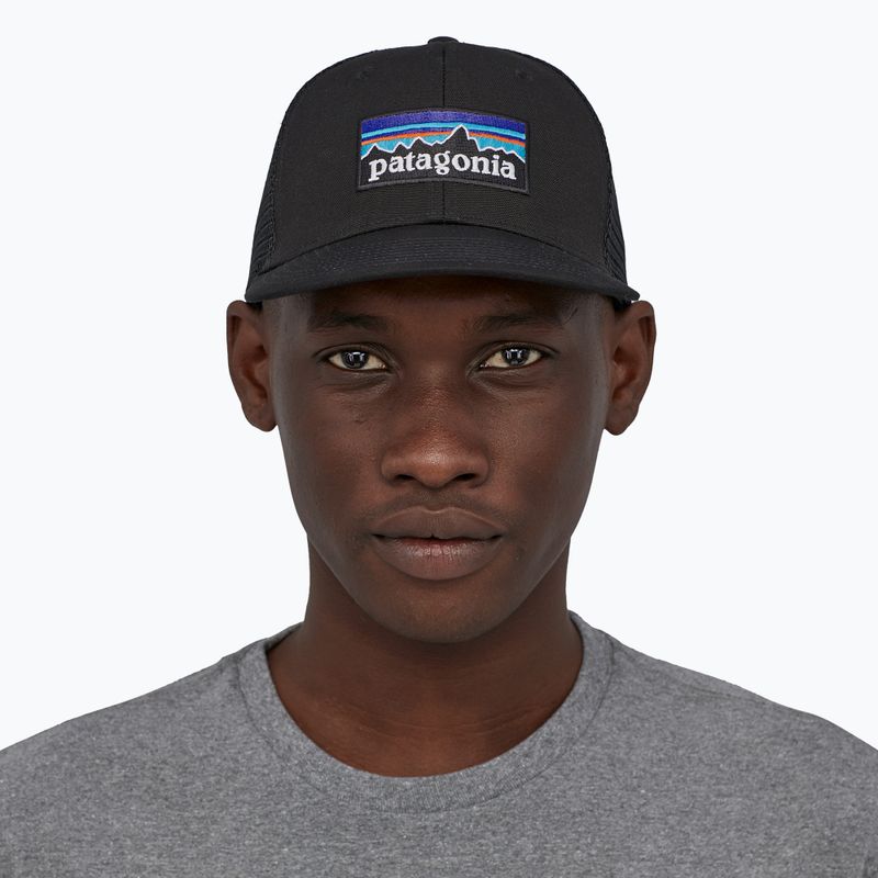 Cappello trucker Patagonia P-6 Logo nero 3