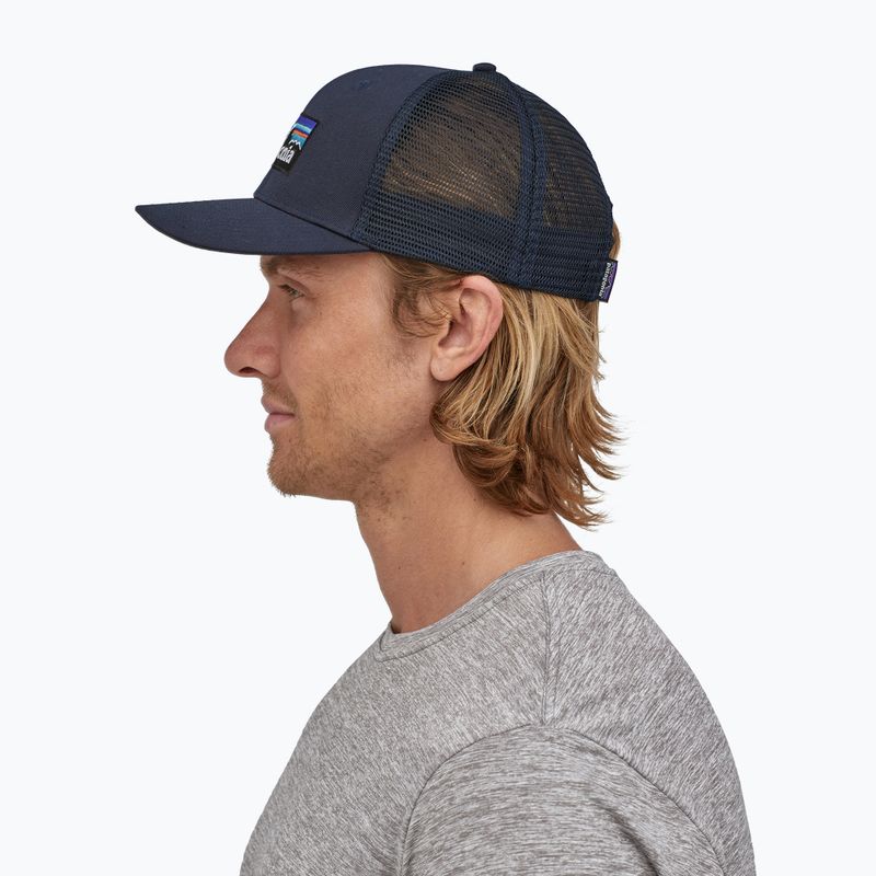 Cappello da baseball Patagonia P-6 Logo Trucker blu navy 4