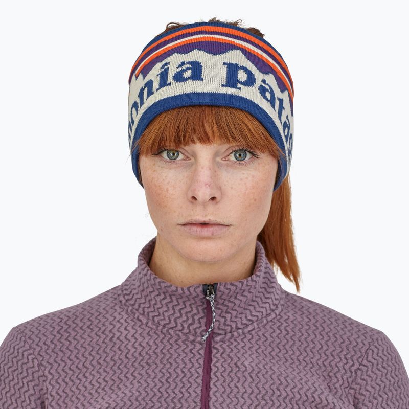 Fascia donna Patagonia Powder Town fitz roy sunrise knit/birch white 2