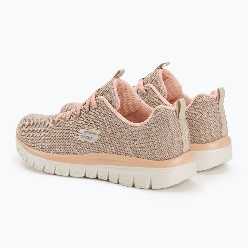 SKECHERS Graceful Twisted Fortune naturale/corallo scarpe da donna 3