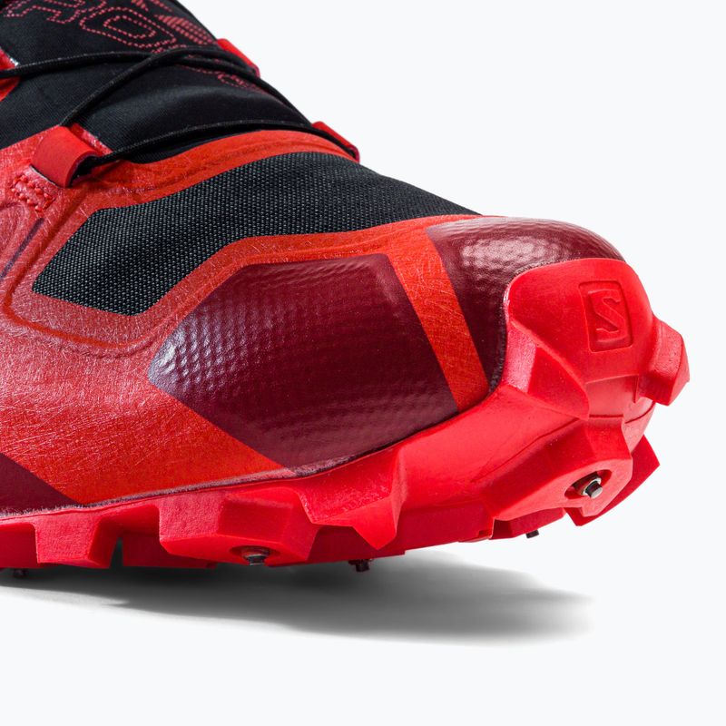 Scarpe da corsa da uomo Salomon Spikecross 5 GTX nero/rosso corsa/rosso 9
