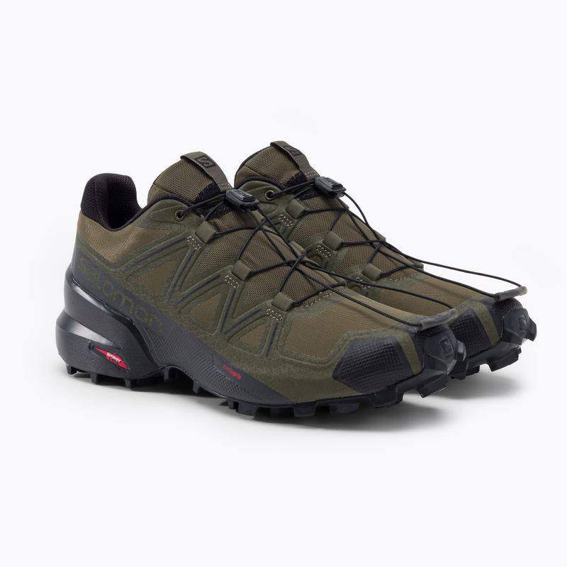 Scarpe da corsa Salomon Speedcross 5 Wide grape leaf/nero da uomo 5