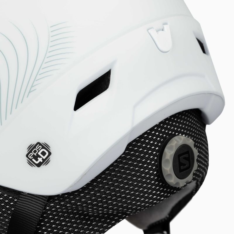 Casco da sci da donna Salomon Icon LT Visor S2 bianco/blu medio 7