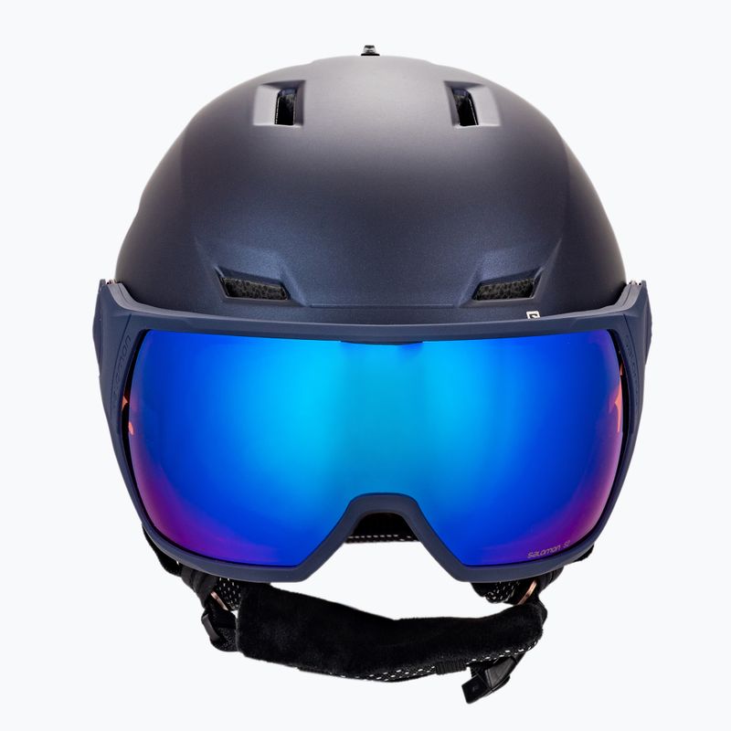 Casco da sci da donna Salomon Icon LT Visor S2 glicine blu/marino medio 2