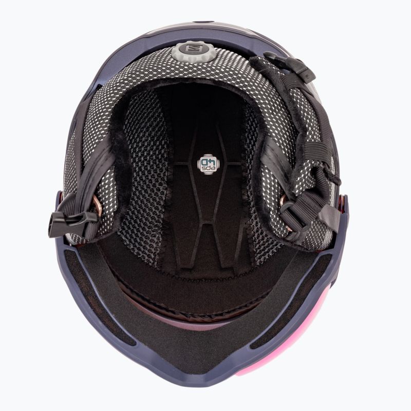 Casco da sci da donna Salomon Icon LT Visor S2 glicine blu/marino medio 5