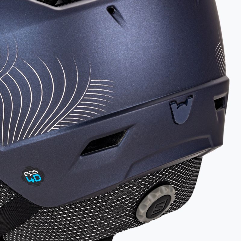 Casco da sci da donna Salomon Icon LT Visor S2 glicine blu/marino medio 7