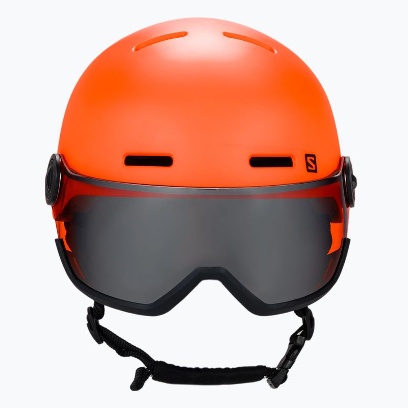 Casco da sci per bambini Salomon Grom Visor arancione fiammante/tonico 2