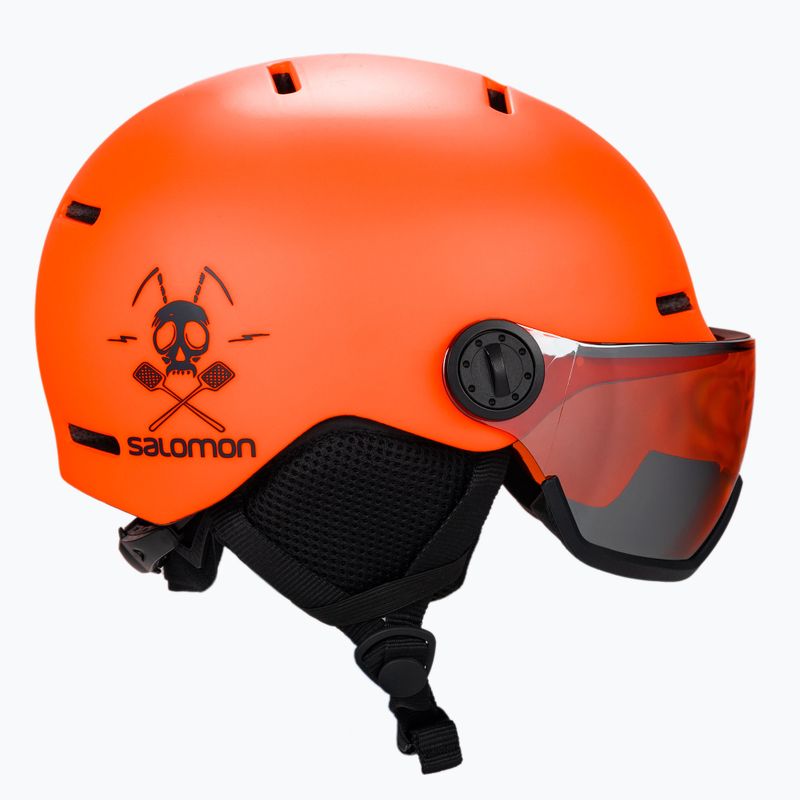 Casco da sci per bambini Salomon Grom Visor arancione fiammante/tonico 4