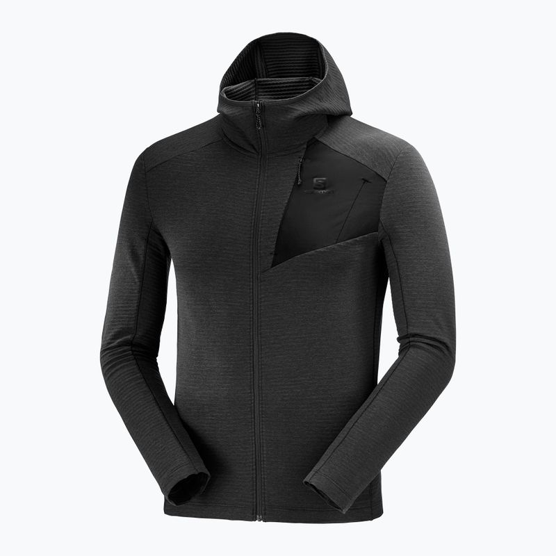 Giacca da trekking da uomo Salomon Outline FZ Hoodie nero