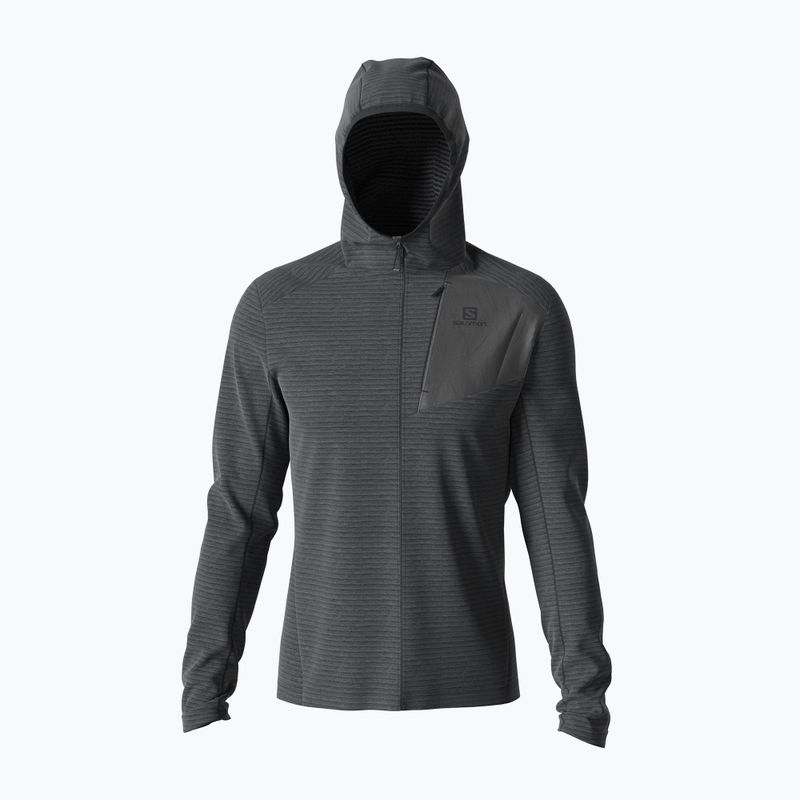 Giacca da trekking da uomo Salomon Outline FZ Hoodie nero 2