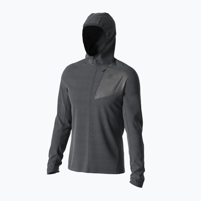 Giacca da trekking da uomo Salomon Outline FZ Hoodie nero 4