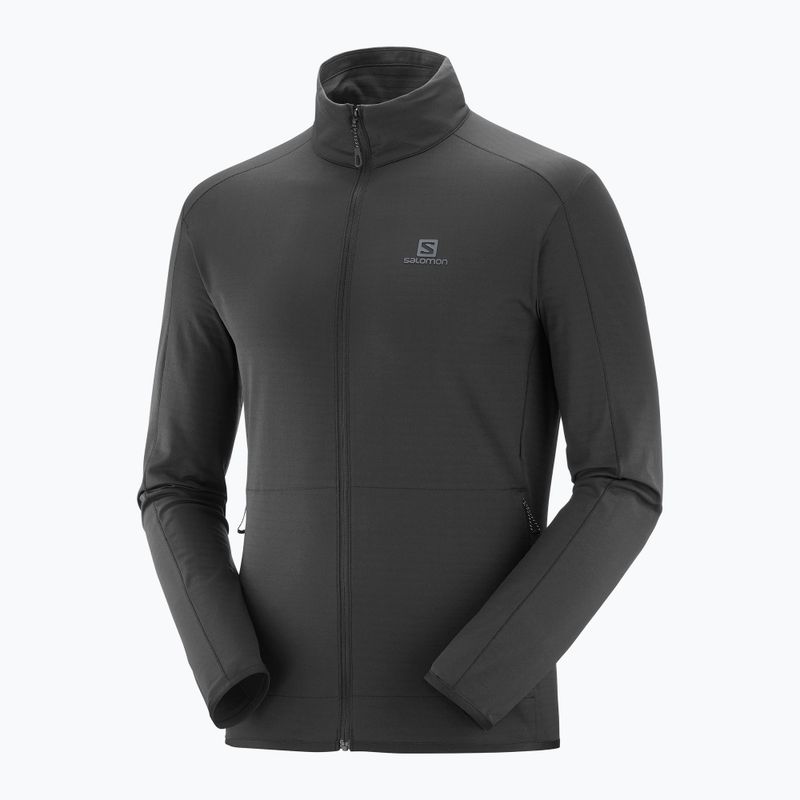 Giacca da trekking da uomo Salomon Outrack Full Zip Mid nero