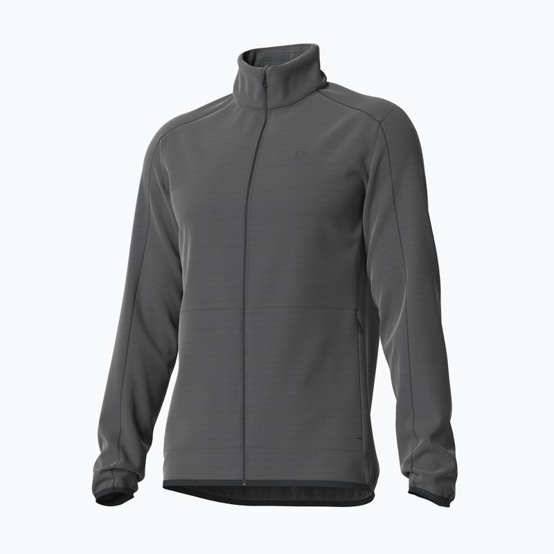 Giacca da trekking da uomo Salomon Outrack Full Zip Mid nero 2