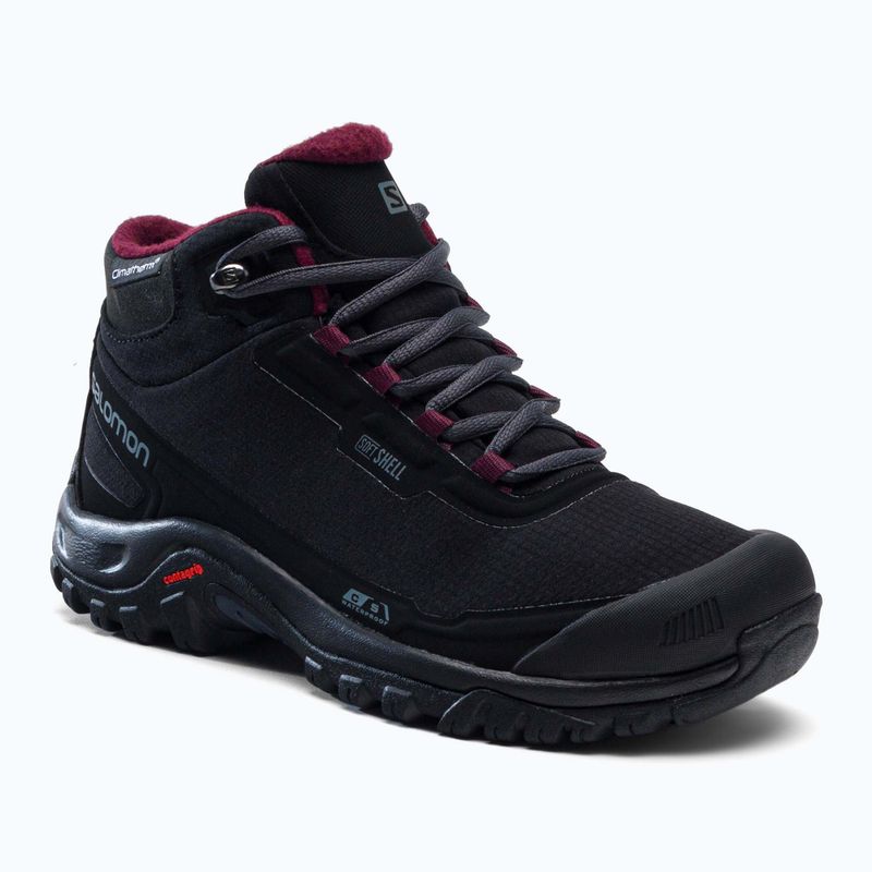 Salomon Shelter CS WP scarpe da trekking da donna nero/ebano/vino degustazione
