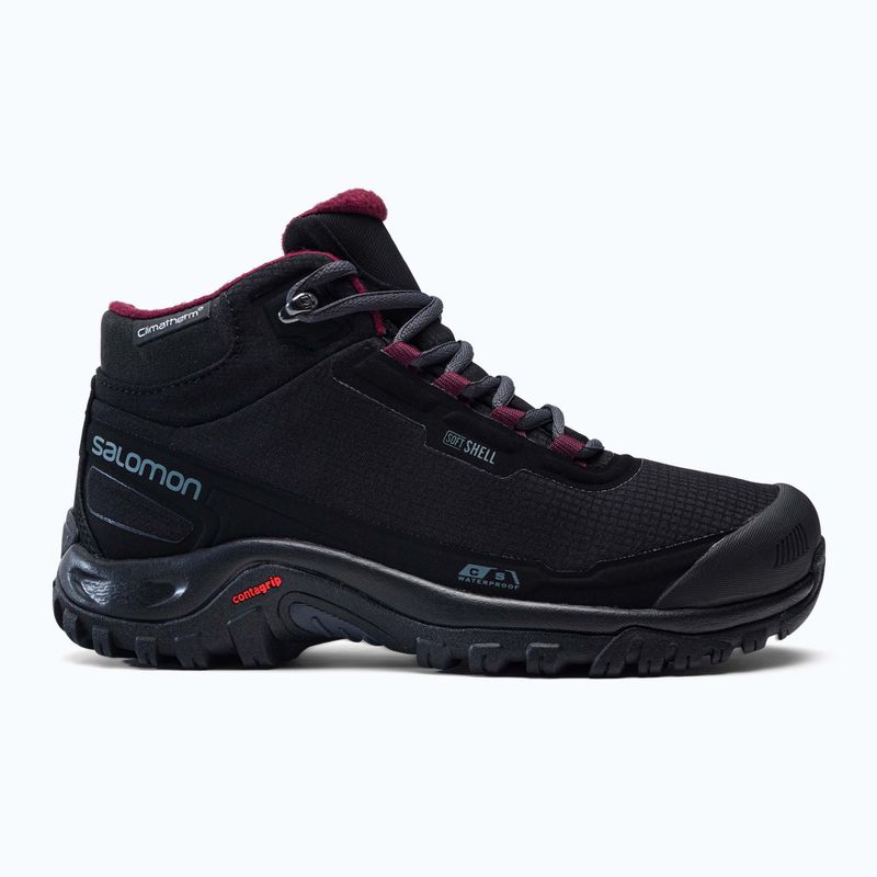 Salomon Shelter CS WP scarpe da trekking da donna nero/ebano/vino degustazione 2
