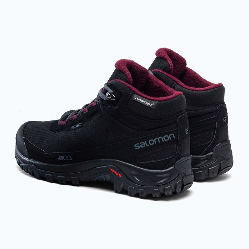 Salomon Shelter CS WP scarpe da trekking da donna nero/ebano/vino degustazione 3