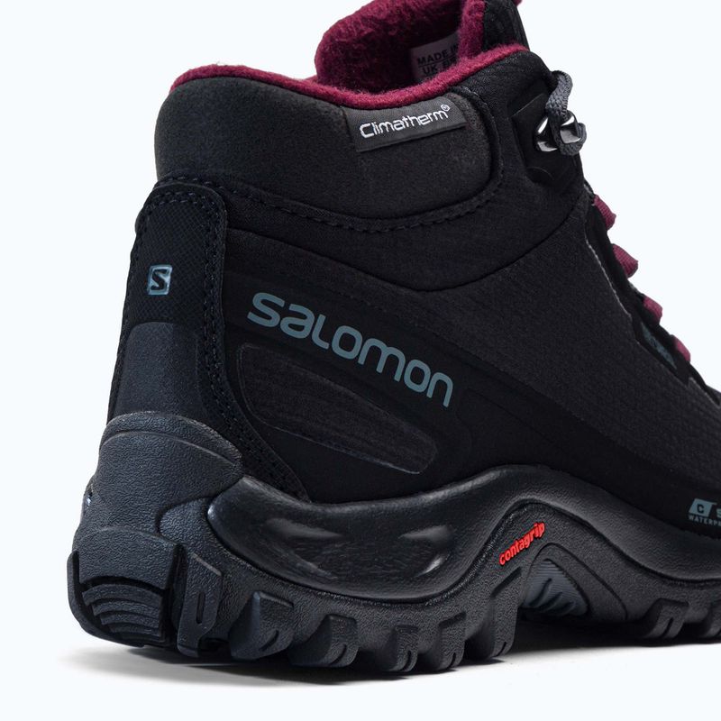 Salomon Shelter CS WP scarpe da trekking da donna nero/ebano/vino degustazione 7